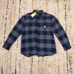 New with tags Carhartt Rugged Flex Shirt - Navy and Charcoal